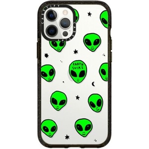 image:imageCASETiFY for iPhone 12 Pro Max Case  Impact  Slim Fit  66 ft Drop Protection  Ghost Lovers by Joce Cova  BlackCute Green UFO Space Alien