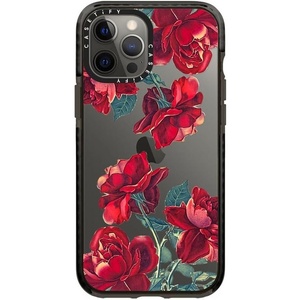 image:imageCASETiFY for iPhone 12 Pro Max Case  Impact  Slim Fit  66 ft Drop Protection  Ghost Lovers by Joce Cova  BlackRed Roses Transparent