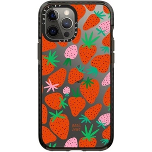 image:imageCASETiFY for iPhone 12 Pro Max Case  Impact  Slim Fit  66 ft Drop Protection  Ghost Lovers by Joce Cova  BlackSTRAWBERRIES