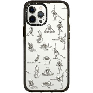 image:imageCASETiFY for iPhone 12 Pro Max Case  Impact  Slim Fit  66 ft Drop Protection  Ghost Lovers by Joce Cova  BlackSkeleton Yoga