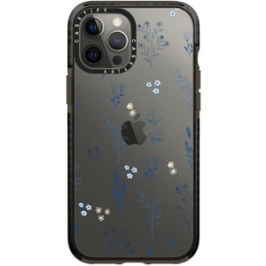 image:imageCASETiFY for iPhone 12 Pro Max Case  Impact  Slim Fit  66 ft Drop Protection  Ghost Lovers by Joce Cova  BlackSmall Blue Flowers