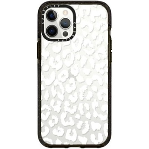 image:imageCASETiFY for iPhone 12 Pro Max Case  Impact  Slim Fit  66 ft Drop Protection  Ghost Lovers by Joce Cova  BlackWhite Transparent Leopard Animal Print