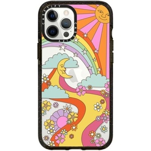 image:imageCASETiFY for iPhone 12 Pro Max Case  Impact  Slim Fit  66 ft Drop Protection  Ghost Lovers by Joce Cova  Blackflower power retro