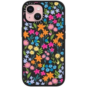 image:imageCASETiFY for iPhone 15 Case  Impact  Slim Fit  82 ft 4x Military Grade Drop Protection  Cheetah Paradise Pink  Matte BlackBright Spring Flowers