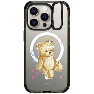 image:imageCASETiFY for iPhone 15 Pro Max Case  Impact Ring Stand MagSafe Compatible  Kickstand  66 ft 3x Military Grade Drop Protection  Beary Sweet  BlackAngel Teddy Bear