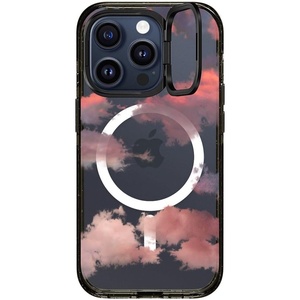 image:imageCASETiFY for iPhone 15 Pro Max Case  Impact Ring Stand MagSafe Compatible  Kickstand  66 ft 3x Military Grade Drop Protection  Beary Sweet  BlackClouds Red