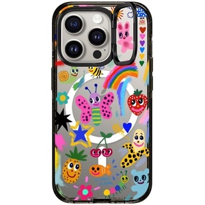 image:imageCASETiFY for iPhone 15 Pro Max Case  Impact Ring Stand MagSafe Compatible  Kickstand  66 ft 3x Military Grade Drop Protection  Beary Sweet  BlackGood vibes