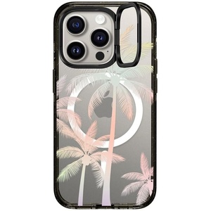 image:imageCASETiFY for iPhone 15 Pro Max Case  Impact Ring Stand MagSafe Compatible  Kickstand  66 ft 3x Military Grade Drop Protection  Beary Sweet  BlackModern tropical palm tree
