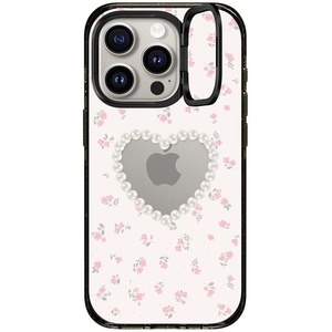 image:imageCASETiFY for iPhone 15 Pro Max Case  Impact Ring Stand MagSafe Compatible  Kickstand  66 ft 3x Military Grade Drop Protection  Beary Sweet  BlackPearly Heart