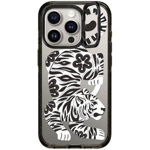 image:imageCASETiFY for iPhone 15 Pro Max Case  Impact Ring Stand MagSafe Compatible  Kickstand  66 ft 3x Military Grade Drop Protection  Beary Sweet  BlackSilver Tiger