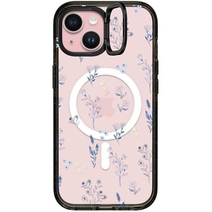 image:imageCASETiFY for iPhone 15 Pro Max Case  Impact Ring Stand MagSafe Compatible  Kickstand  66 ft 3x Military Grade Drop Protection  Beary Sweet  BlackSmall blue flowers