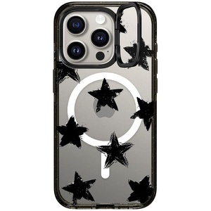 image:imageCASETiFY for iPhone 15 Pro Max Case  Impact Ring Stand MagSafe Compatible  Kickstand  66 ft 3x Military Grade Drop Protection  Beary Sweet  BlackStar Marks