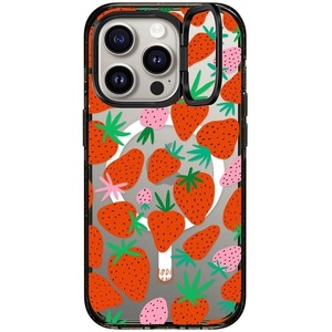 image:imageCASETiFY for iPhone 15 Pro Max Case  Impact Ring Stand MagSafe Compatible  Kickstand  66 ft 3x Military Grade Drop Protection  Beary Sweet  BlackStrawberries