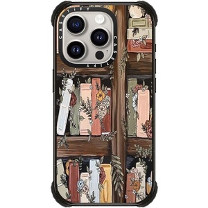 image:imageCASETiFY for iPhone 15 Pro Max Case  Ultra Impact Compatible with MagSafe  Strong Slim  115 ft 5X Militray Grade Drop Protection  Boo Things  BlackBookshelf Garden