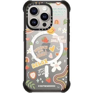 image:imageCASETiFY for iPhone 15 Pro Max Case  Ultra Impact Compatible with MagSafe  Strong Slim  115 ft 5X Militray Grade Drop Protection  Boo Things  BlackPositive Affirmations
