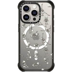 image:imageCASETiFY for iPhone 15 Pro Max Case  Ultra Impact Compatible with MagSafe  Strong Slim  115 ft 5X Militray Grade Drop Protection  Boo Things  BlackSkeleton Yoga