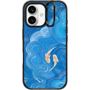 image:imageCASETiFY for iPhone 16 Pro Case  Impact Ring Stand MagSafe Compatible  Kickstand  66 ft 3x Military Grade Drop Protection  Eleanor by Ivory Paper Co  BlackTwo Little Koi