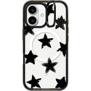 image:imageCASETiFY for iPhone 16 Pro Case  Impact Ring Stand MagSafe Compatible  Kickstand  66 ft 3x Military Grade Drop Protection  Eleanor by Ivory Paper Co  BlackStar Marks