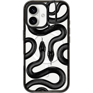 image:imageCASETiFY for iPhone 16 Pro Case  Impact Ring Stand MagSafe Compatible  Kickstand  66 ft 3x Military Grade Drop Protection  Eleanor by Ivory Paper Co  BlackBlack Kingsnake