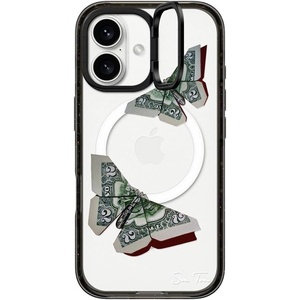 image:imageCASETiFY for iPhone 16 Pro Case  Impact Ring Stand MagSafe Compatible  Kickstand  66 ft 3x Military Grade Drop Protection  Eleanor by Ivory Paper Co  BlackMONEYFLY