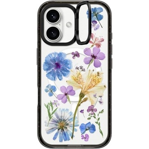 image:imageCASETiFY for iPhone 16 Pro Case  Impact Ring Stand MagSafe Compatible  Kickstand  66 ft 3x Military Grade Drop Protection  Eleanor by Ivory Paper Co  BlackPressed Floral