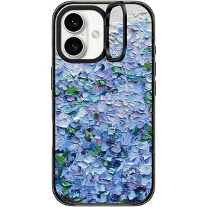 image:imageCASETiFY for iPhone 16 Pro Case  Impact Ring Stand MagSafe Compatible  Kickstand  66 ft 3x Military Grade Drop Protection  Eleanor by Ivory Paper Co  BlackNantucket Blue Hydrangeas