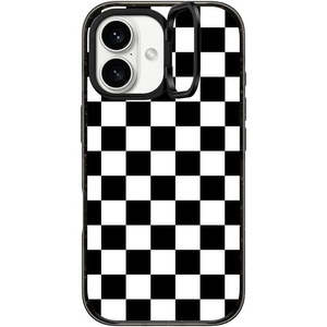 image:imageCASETiFY for iPhone 16 Pro Case  Impact Ring Stand MagSafe Compatible  Kickstand  66 ft 3x Military Grade Drop Protection  Eleanor by Ivory Paper Co  BlackBlack White Check Checkerboard