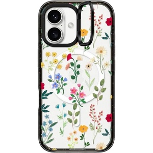 image:imageCASETiFY for iPhone 16 Pro Case  Impact Ring Stand MagSafe Compatible  Kickstand  66 ft 3x Military Grade Drop Protection  Eleanor by Ivory Paper Co  BlackSpring Botanicals 2