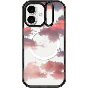 image:imageCASETiFY for iPhone 16 Pro Case  Impact Ring Stand MagSafe Compatible  Kickstand  66 ft 3x Military Grade Drop Protection  Eleanor by Ivory Paper Co  BlackClouds Red