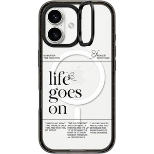 image:imageCASETiFY for iPhone 16 Pro Case  Impact Ring Stand MagSafe Compatible  Kickstand  66 ft 3x Military Grade Drop Protection  Eleanor by Ivory Paper Co  BlackLife Goes On