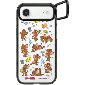 image:imageCASETiFY for iPhone 16 Pro Max Case  Impact Ring Stand MagSafe Compatible  Tom and Jerry CoLab  Kickstand  66 ft 3x Military Grade Drop Protection  Family Sticker Case  BlackJerry Pattern