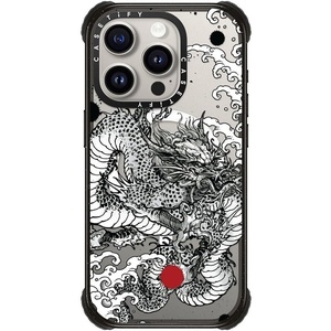 image:imageCASETiFY for iPhone 16 Pro Max Case  Ultra Impact Compatible with MagSafe  Strong Slim  115 ft 5X Militray Grade Drop Protection  Clouds  BlackPower Dragon