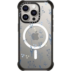 image:imageCASETiFY for iPhone 16 Pro Max Case  Ultra Impact Compatible with MagSafe  Strong Slim  115 ft 5X Militray Grade Drop Protection  Clouds  BlackSmall blue flowers