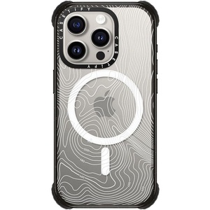 image:imageCASETiFY for iPhone 16 Pro Max Case  Ultra Impact Compatible with MagSafe  Strong Slim  115 ft 5X Militray Grade Drop Protection  Clouds  BlackTopography Map
