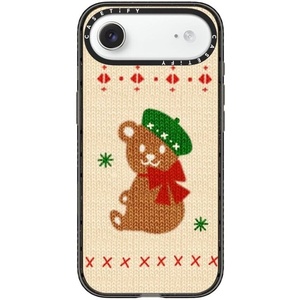 image:imageCASETiFY for iPhone 17 Case  Impact Compatible with MagSafe  82 ft 4x Military Grade Drop Protection  Bow  BlackCute Christmas winter teddy bear
