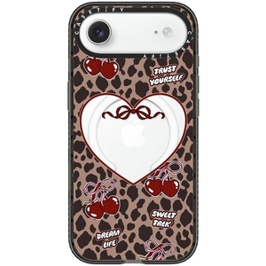 image:imageCASETiFY for iPhone 17 Case  Impact Compatible with MagSafe  82 ft 4x Military Grade Drop Protection  Plaid Disorder Case  BlackLeopard Cherries