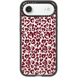 image:imageCASETiFY for iPhone 17 Case  Impact Compatible with MagSafe  82 ft 4x Military Grade Drop Protection  Plaid Disorder Case  BlackLeopard Love Red