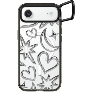 image:imageCASETiFY for iPhone 17 Case  Impact Ring Stand MagSafe Compatible  Kickstand  66 ft 3X Military Grade Drop Protection  A Prosperous New Year  BlackChrome Scribbles