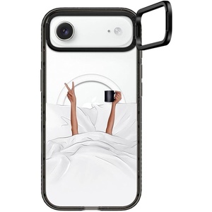 image:imageCASETiFY for iPhone 17 Case  Impact Ring Stand MagSafe Compatible  Kickstand  66 ft 3X Military Grade Drop Protection  A Prosperous New Year  BlackCoffee in Bed Transparent