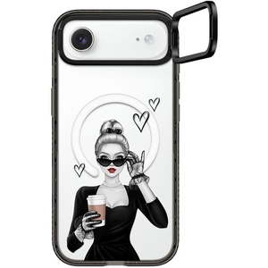 image:imageCASETiFY for iPhone 17 Case  Impact Ring Stand MagSafe Compatible  Kickstand  66 ft 3X Military Grade Drop Protection  A Prosperous New Year  BlackElegant lady