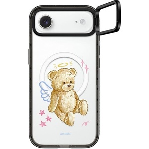 image:imageCASETiFY for iPhone 17 Case  Impact Ring Stand MagSafe Compatible  Kickstand  66 ft 3X Military Grade Drop Protection  You Give Me Butterflies  BlackAngel Teddy Bear