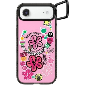 image:imageCASETiFY for iPhone 17 Case  Impact Ring Stand MagSafe Compatible  Kickstand  66 ft 3X Military Grade Drop Protection  You Give Me Butterflies  BlackGood Luck All Year Long