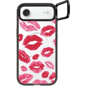 image:imageCASETiFY for iPhone 17 Case  Impact Ring Stand MagSafe Compatible  Kickstand  66 ft 3X Military Grade Drop Protection  You Give Me Butterflies  BlackLipstick Kisses