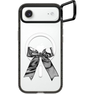 image:imageCASETiFY for iPhone 17 Case  Impact Ring Stand MagSafe Compatible  Kickstand  66 ft 3X Military Grade Drop Protection  You Give Me Butterflies  BlackMetallic Ribbon