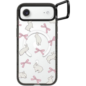 image:imageCASETiFY for iPhone 17 Case  Impact Ring Stand MagSafe Compatible  Kickstand  66 ft 3X Military Grade Drop Protection  You Give Me Butterflies  BlackRabbit Ribbon