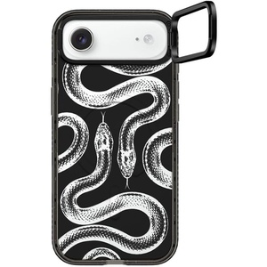 image:imageCASETiFY for iPhone 17 Case  Impact Ring Stand MagSafe Compatible  Kickstand  66 ft 3X Military Grade Drop Protection  You Give Me Butterflies  BlackTransparent Kingsnake