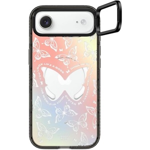 image:imageCASETiFY for iPhone 17 Case  Impact Ring Stand MagSafe Compatible  Kickstand  66 ft 3X Military Grade Drop Protection  You Give Me Butterflies  BlackYou Give Me Butterflies