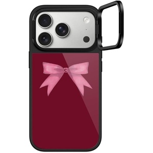 image:imageCASETiFY for iPhone 17 Pro Case  Glaze Ring Stand MagSafe Compatible  Kickstand  49 ft 1X Military Grade Drop Protection  Pastel Gradient  BlackBlush Bow