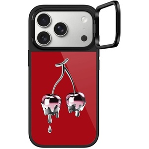 image:imageCASETiFY for iPhone 17 Pro Case  Glaze Ring Stand MagSafe Compatible  Kickstand  49 ft 1X Military Grade Drop Protection  Pastel Gradient  BlackChrome Cherry