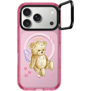 image:imageCASETiFY for iPhone 17 Pro Max Case  Impact Ring Stand MagSafe Compatible  Kickstand  66 ft 3X Military Grade Drop Protection  Clouds  PinkAngel Teddy Bear